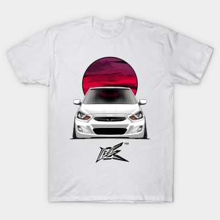 hyundai accent stanced white T-Shirt